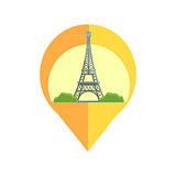 On-line Map Marker With Eifel Tower