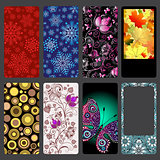 Set of colorful dust covers for mobile phone