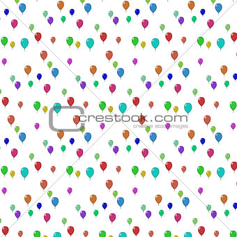 flying balloons of different colors,on a white background and without background