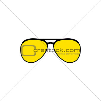 Vector aviator sunglasses icon
