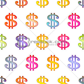 seamless texture with dollar sign