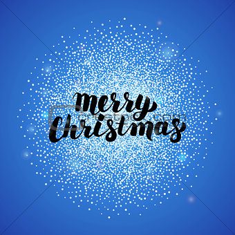 Merry Christmas Blue Greeting Card