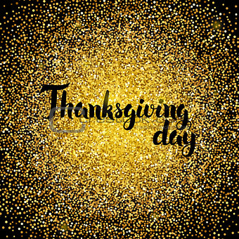 Thanksgiving Day Gold Design