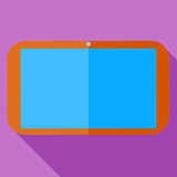 Modern flat design concept icon tablet  computer. Vector illustr