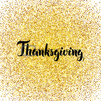 Thanksgiving Gold Greeting Card