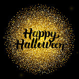 Halloween Lettering over Gold