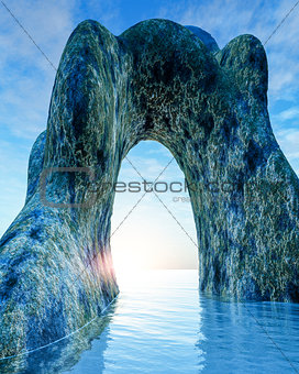 Old Stone Arch in Sea