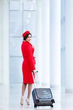 Stewardess at airport