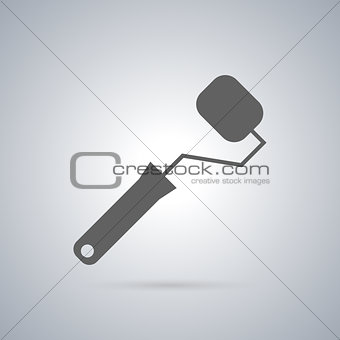 Icon painting roller, vector illustration.
