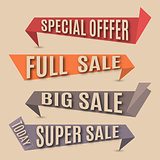 Set of sale banner, vector illustration.