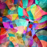 Watercolor multicolored abstract elements