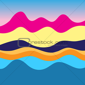 Colorful graphic landscape