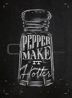 Poster pepper castor chalk