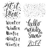 Winter lettering set
