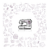 Sewing set, sketch for your design