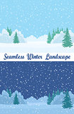 Winter Forest, Seamless Landscapes