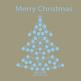 Christmas tree ball card background.