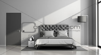 Black and gray master bedroom