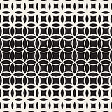 Vector Seamless Black and White Circle Lattice Pattern
