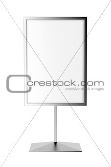 Silver advertising stand