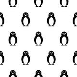 Penguin black and white kid pattern.