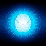 abstract brain connection technology  background. illustration v