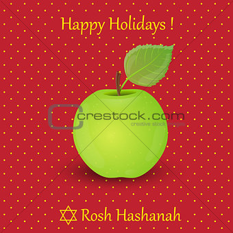 Jewish New Year greeting card. Rosh Hashanah. Vector illustration.