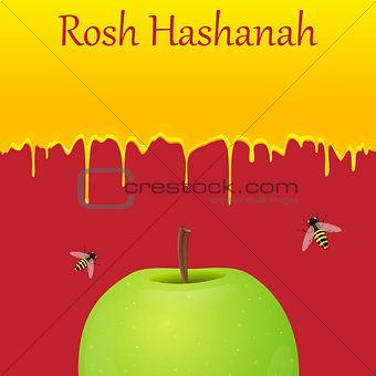 Jewish New Year greeting card. Rosh Hashanah.