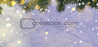 new year background on snow