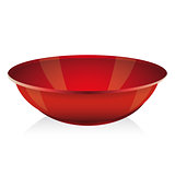 Red bowl vector