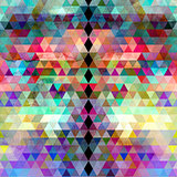 Watercolor geometric background with triangles