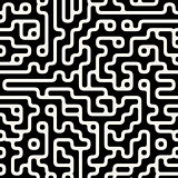 Vector Seamless Line Circuit Maze Pattern