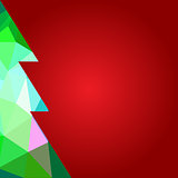 Merry christmas Happy new year triangle pine tree design.