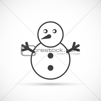 Snowman vector icon