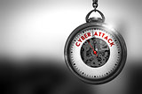 Cyber Attack on Pocket Watch. 3D Illustration.