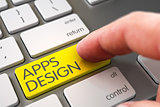 Apps Design - Modern Laptop Keyboard Concept. 3D.