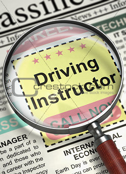 Driving Instructor Job Vacancy. 3D.