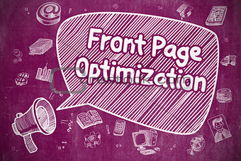 Front Page Optimization - Business Concept.