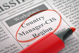 Country Manager-CIS Region Join Our Team. 3D.