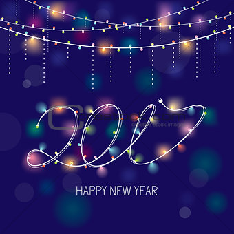 2017 new year greeting card