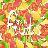 Bright Background from slices of fruit