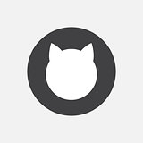 Cat vector icon.