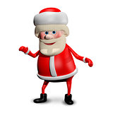 3D Illustration Jolly Santa Claus