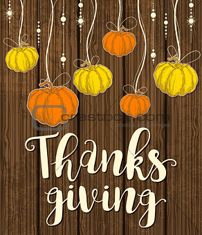 Greeting card for Thanksgiving Day