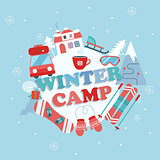 Christmas Holiday and Travel themed Camp poster.