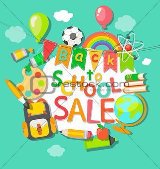 Back to School sale background.