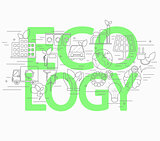 Line style concept of ecology.