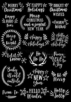 Christmas and New Year, vector set