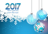 Abstract Beauty Christmas and 2017 New Year Background. Vector I