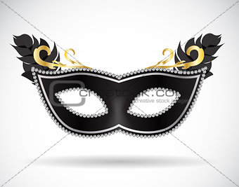 Masquerade Carnival Mask Icon Vector Illustration